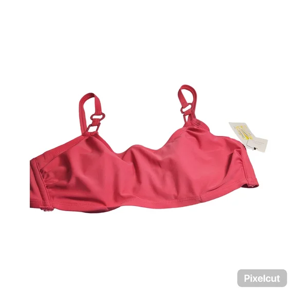 NWT Shade & Shore Size 36 DDPink Bikini Top with underwire - Picture 3 of 9